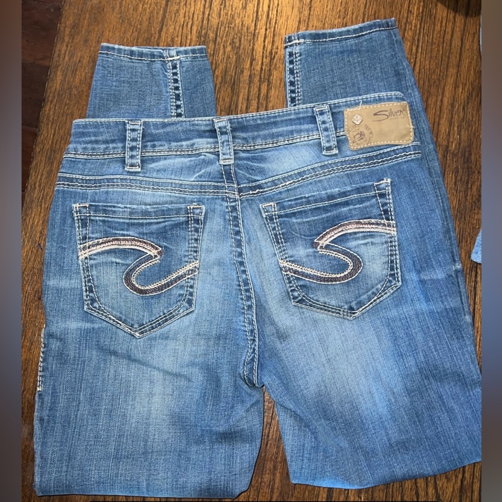 Women’s silver jeans